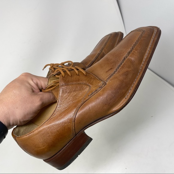Democrata square toe leather shoe lace up size 43 or US size 10 - Picture 10 of 16